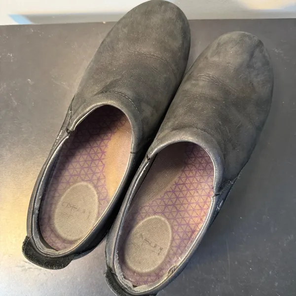 Dansko Patti Slip-On Shoes Black Nubuck Leather Vibram Womens Size 40 / 9.5‎ - Image 7