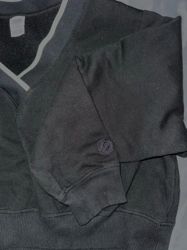 Victoria's Secret PINK Premium Fleece V-Neck Pullover - Image 2