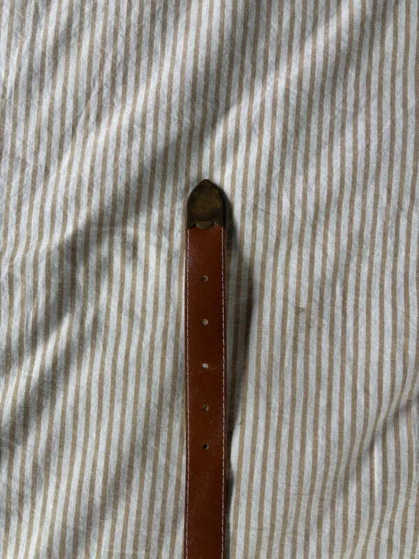 Western Brown Leather Belt - Image 2