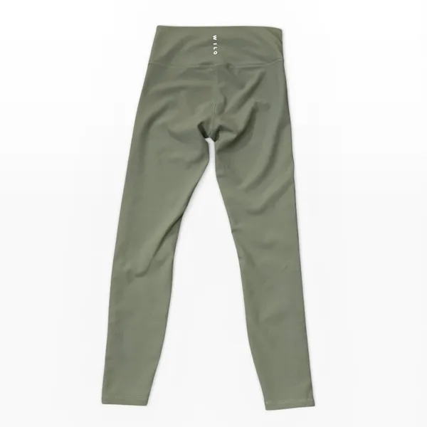 Wilo‎ The Label Sage Green Ribbed High Waisted Leggings White Piping Size Medium - Image 2