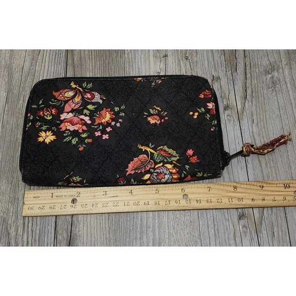 Vera Bradley Floral Wallet Clutch‎ Zip Around Travel Organizer - Image 2
