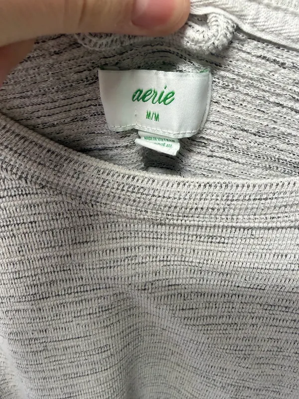 Aerie Crewneck Sweatshirt Grey Oversized - Image 3
