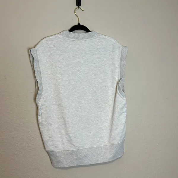 AGOLDE Shaw V-Neck Vest‎ Oversized In Oatmeal Size XS - Image 7