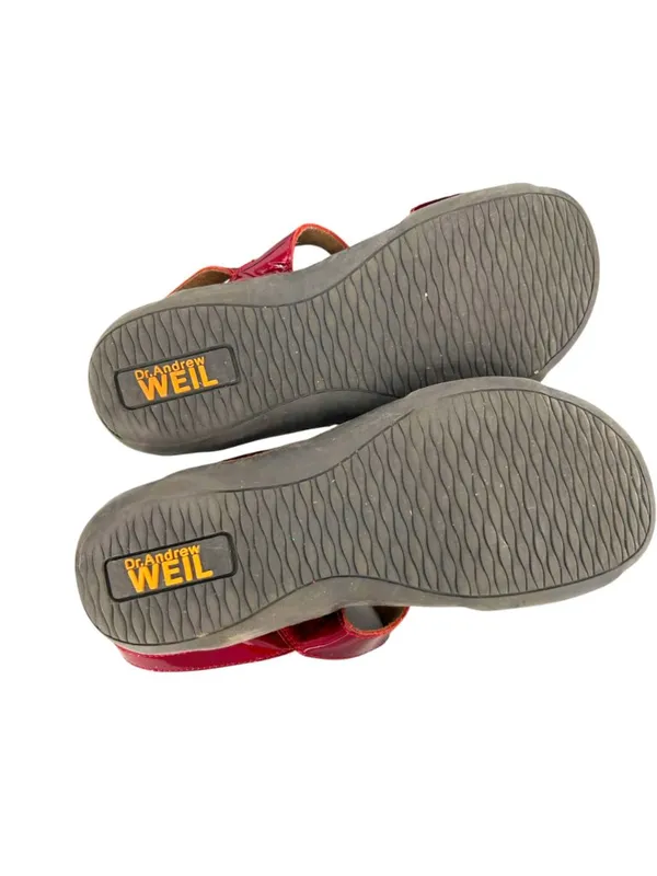 Dr. Andrew Weil Sonora Sandals Red Patent Leather Comfort Size 40 EU 9 US - Image 6
