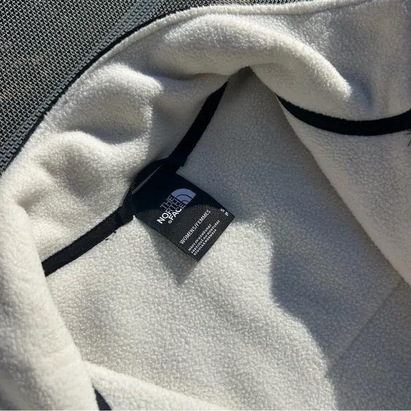 Womens The North Face quarter zip Ladies Fleece Jacket‎ Black White size small - Image 5