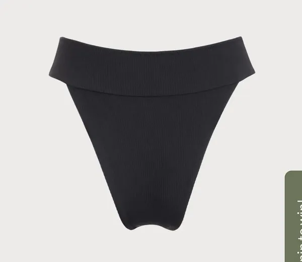 Berlook Black Back Tie Top and Black Ribbed High Cut Wide Waistband BottOM 10 - Image 7