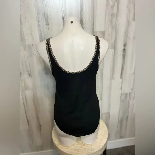 Victoria secret black tank top cheetah print - Image 3