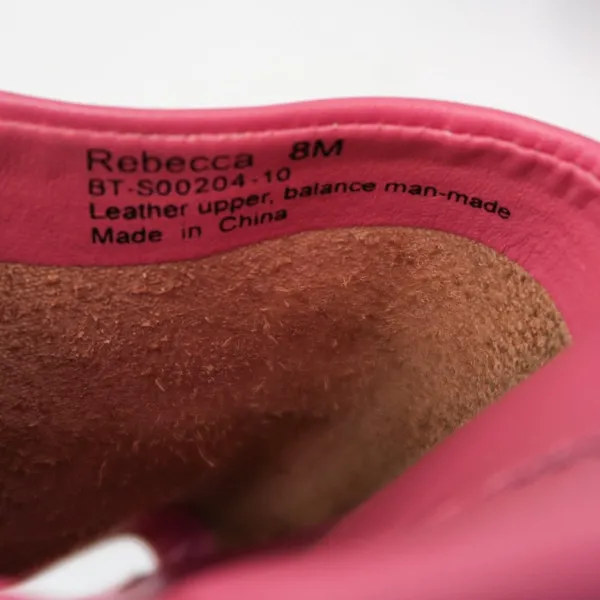Vintage 90s Bare Traps Rebecca Pink Leather Platform Sandals - Image 7