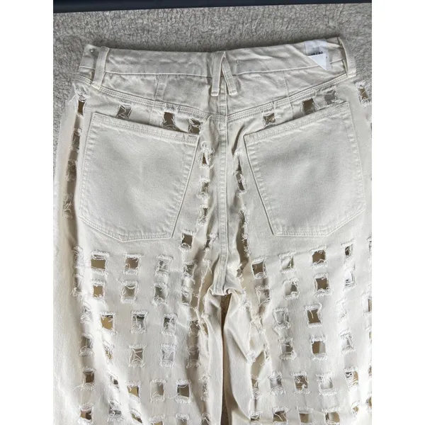 Good American Womens Jeans Size 10 Good 90s Laser Cutout Jean Straight‎ L… - Image 6