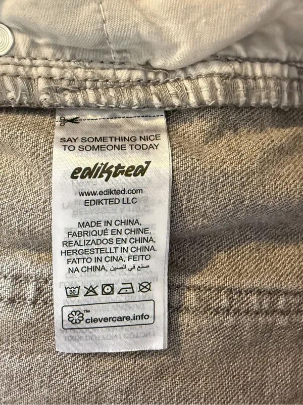 Edikted NWT Gray Washed Wide Leg Jeans Size Women’s Size M High Rise Y2K Baggy - Image 7