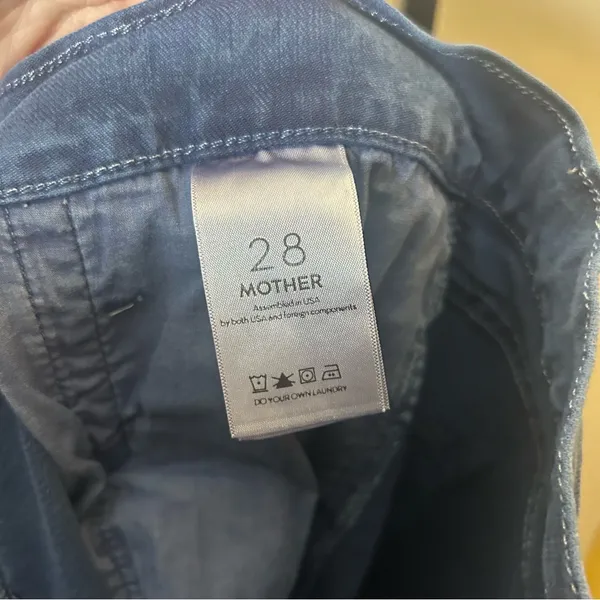 MOTHER The Breaker Crop‎ Jeans Eclipse Wash Blue Denim Size 28 (US 6) - Image 8