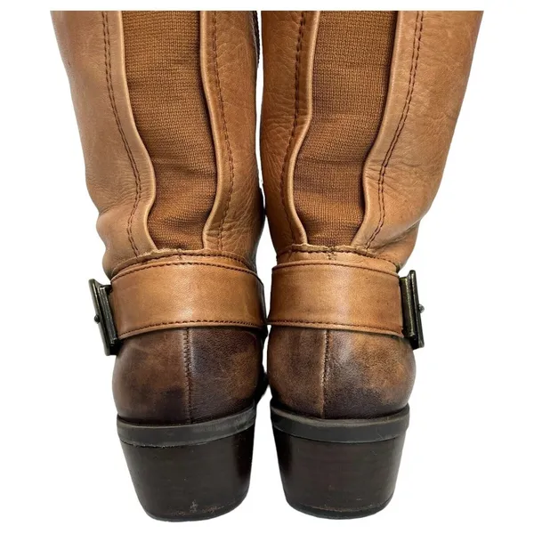 Vince Camuto Boots Womens 6 Bedina 2 Leather Tall Western Boho Buckle Brown - Image 5