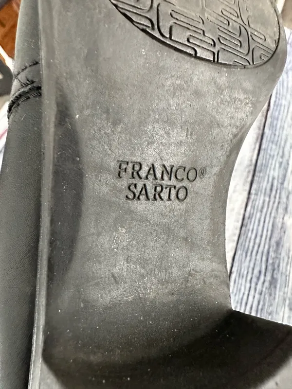 Franco Sarto Black Knee High Leather Boots “Cristo” Wide Shaft - Image 6