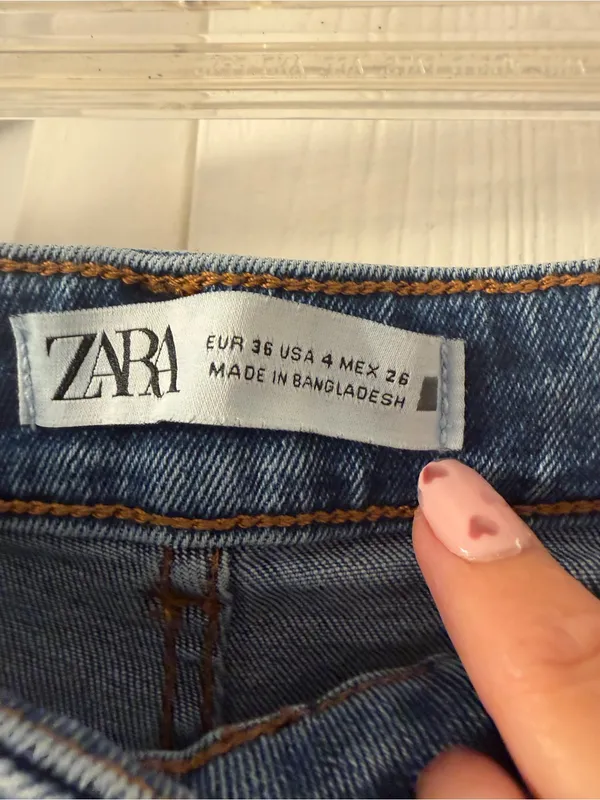 Zara Wide-Leg Jeans — Medium Blue - Image 3