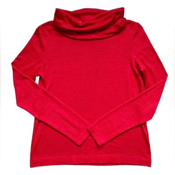 Banana Republic LuxeSpun Red Cowl Neck Sweater Top NWOT Size XS - Image 2