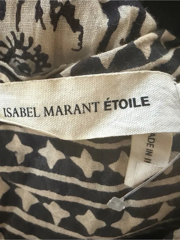 Isabel Marant HekoBlack & White Printed Sleeveless Tie-Waist Jumpsuit sz 36 SX-M - Image 9