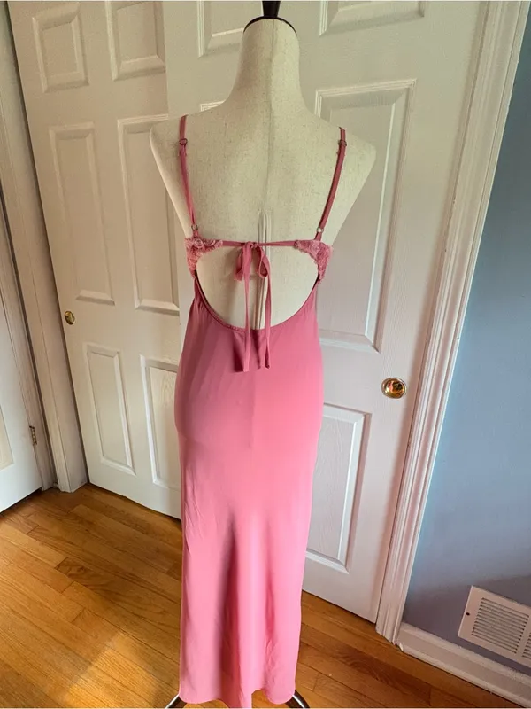Wild Fable Women’s Rosette Maxi Dress Pink Small - Image 2