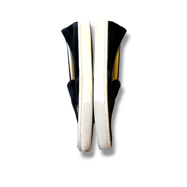 Soludos Velvet Smoking Slippers Women‎ 7.5 Black Beaded Gold Elephant Loafers - Image 3
