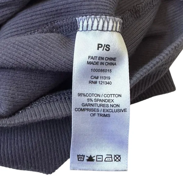 Garage Gray Ribbed Crop Top Women's Size Small | 6-33 - Image 5