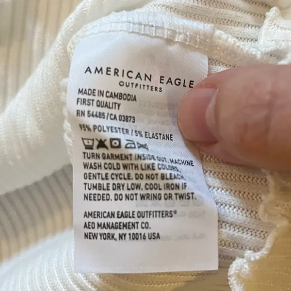 American Eagle XL ribbed white top. Barely used - Image 7