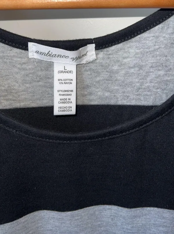 Ambiance Apparel Crop Stripes Top - Image 2