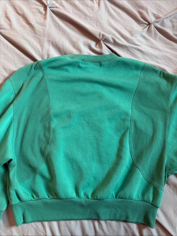 Vintage Havana Green/Teal Two-Piece Sweatshirt & Shorts Set Sweatset - Image 8