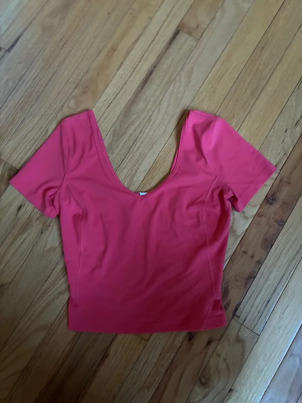 Lululemon raspberry coral align tee shirt - Image 2