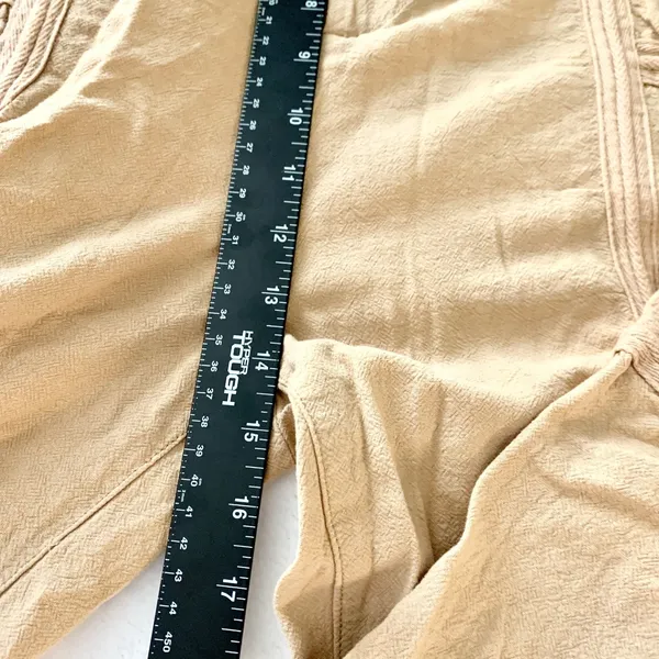Urban Outfitters Paperbag Waist Cargo Jogger Womens Sz S Tan Linen Blend Utility - Image 3
