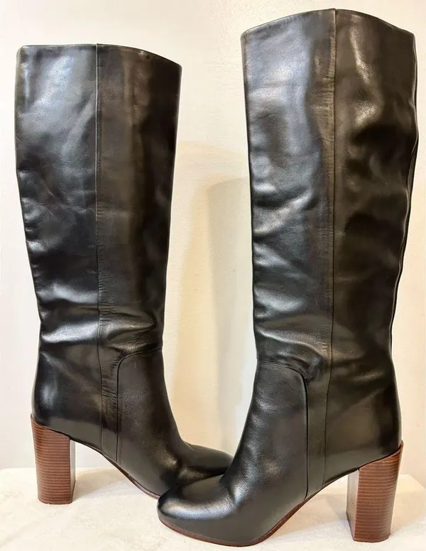 Lands’ End Stanton High Heel Tall Pullon Black Boots Size 9 - Image 7