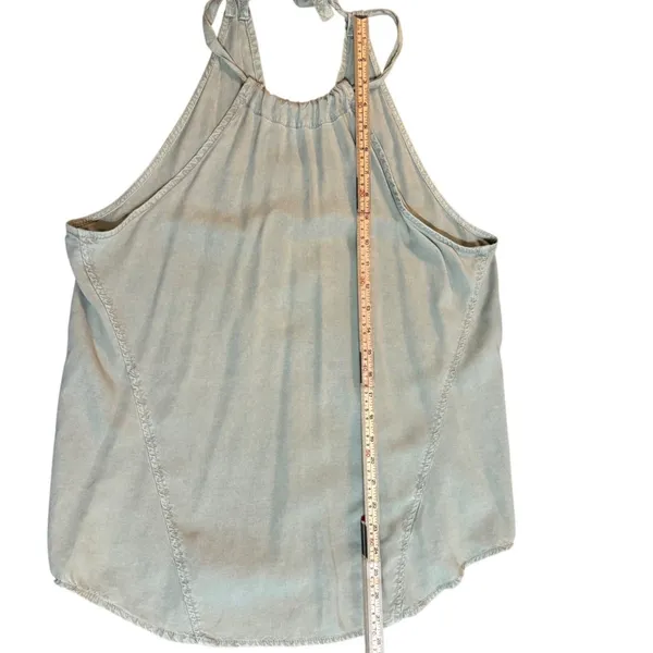 Cloth &‎ Stone Sage Green Halter Tank Top V-Neck Relaxed Fit Large - Image 6