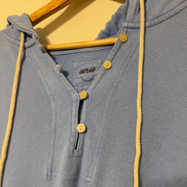 Beach Weekend Oversized Hoodie Size Medium Blue Sweater - Image 6
