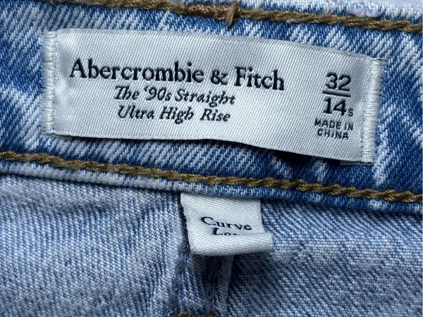 Abercrombie & Fitch Curve Love Ultra High Rise 90s Straight Jean Women’s 32 - Image 16