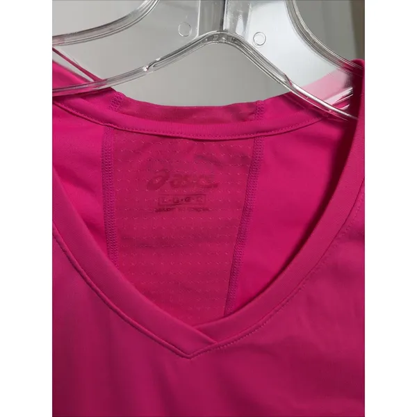 Asics Performance V-Neck Running Tank Womens Size L Pink Mesh Back Activewear - Image 2