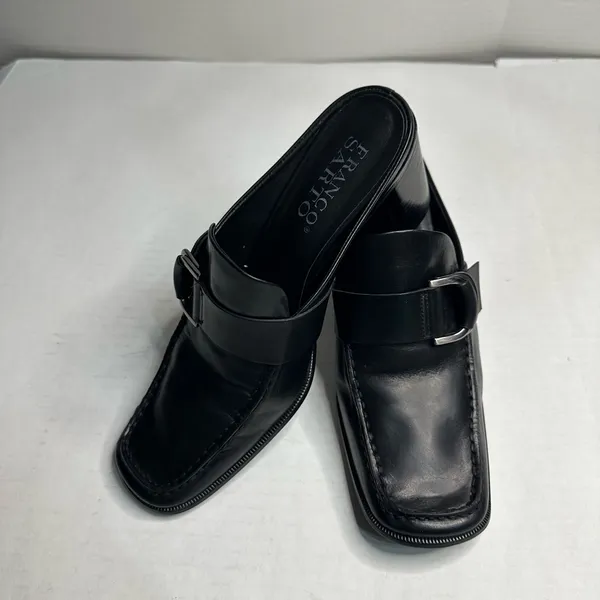 Franco Sarto Women Black Open Back‎ Shoes Size 8W - Image 3