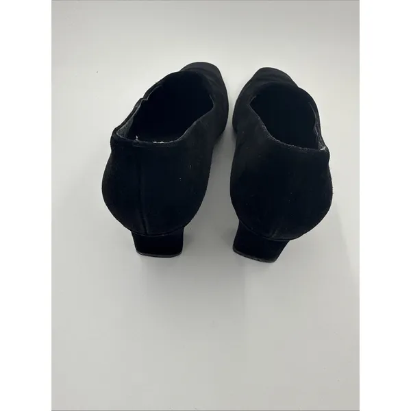 Salvatore Ferragamo Women's Vintage Black Suede Pumps Heels Sz 9.5 70's 80's - Image 3