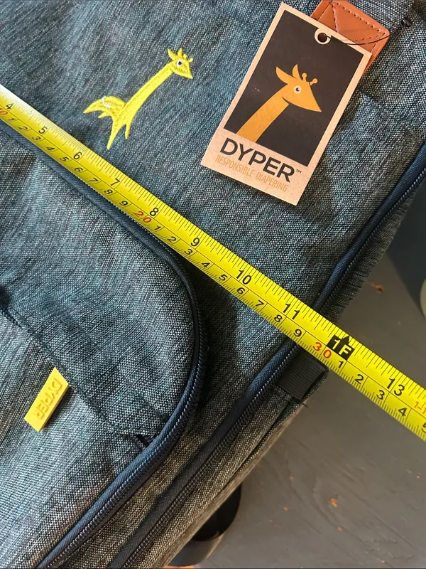 DYPER Women's Gray Baby Bag Backpack with Yellow Accents - New - Image 14