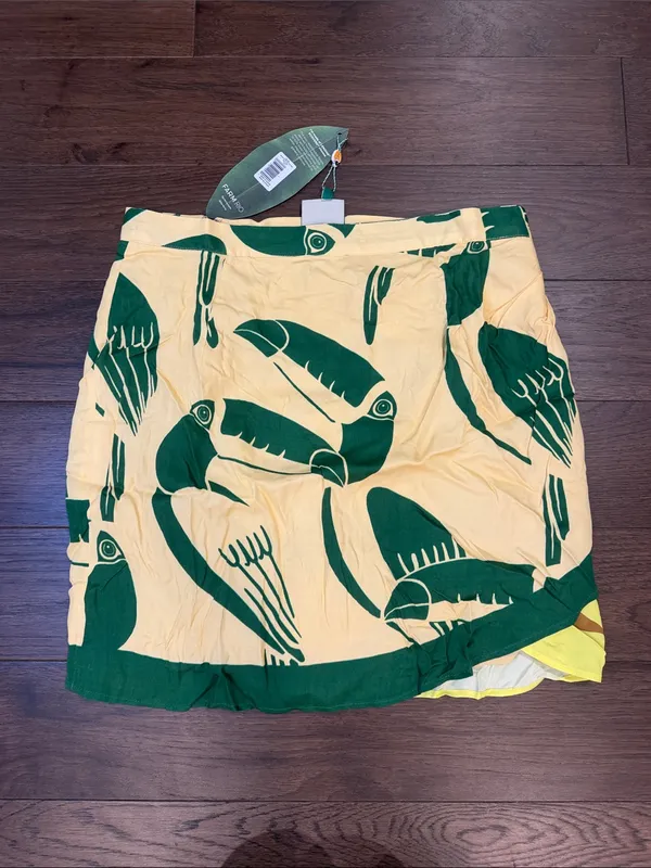 Farm Rio Mixed Rainbow Toucans Mini Skort Size Large NWT - C30-084 - Image 2