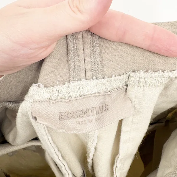 Fear of God Essentials Womens Khaki Logo‎ Waistband Relaxed Trouser Pants Size M - Image 6