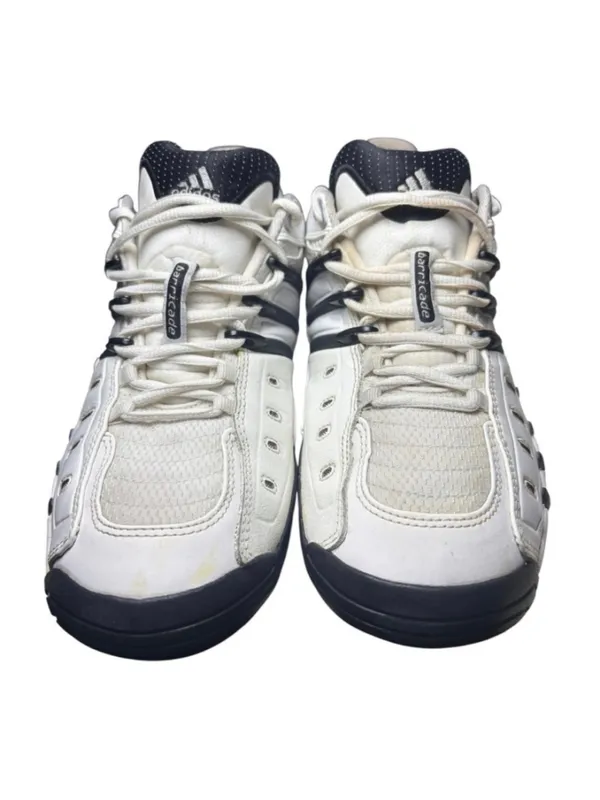 VINTAGE ADIDAS BARRICADE II W TENNIS SNEAKERS • White Black • Women's 9.5 Y2K - Image 5