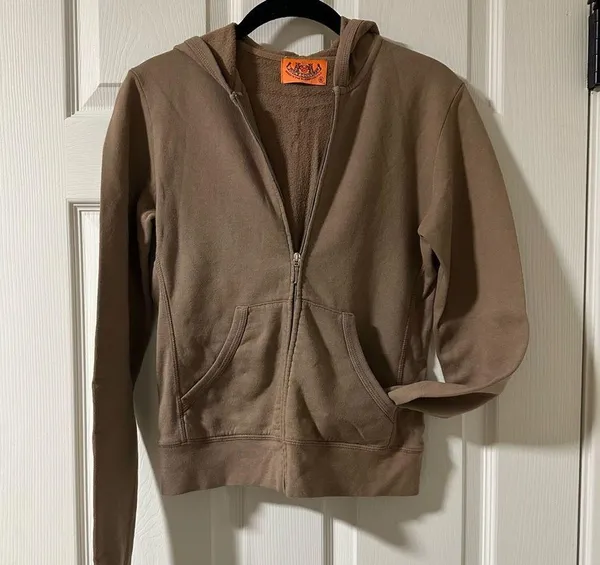 Rhinestone Embellished Juicy Couture Zip Hooded Sweatshirt - Image 2