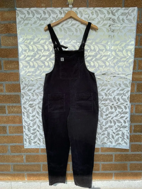 Lucy & Yak Black Organic Cord Dungarees US 6 UK 10 Whimsigoth Overalls - Image 2