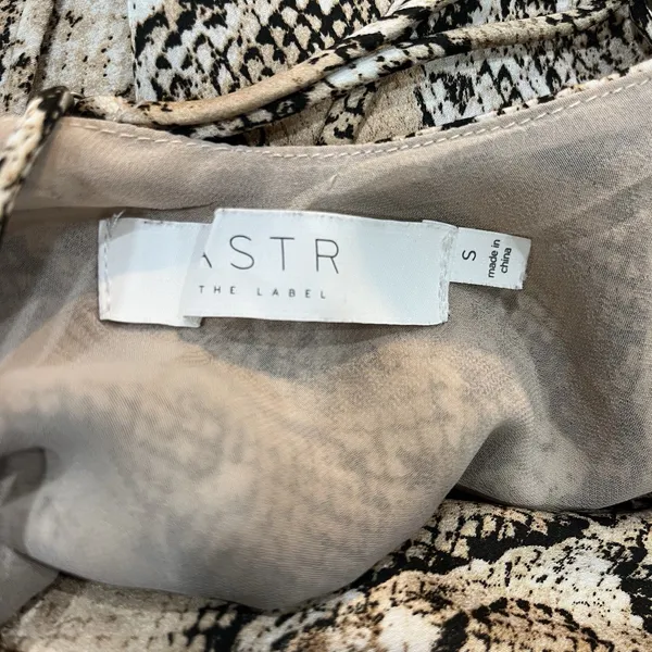 ASTR the Label Snake Skin Cowl Neck Slip Dress Size Small Party Going Out - Image 6