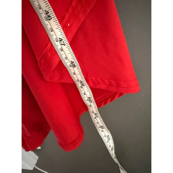 Vintage Red Fringe Sequin High Low Gown Gold Beaded Formal Dress Performance - Image 6