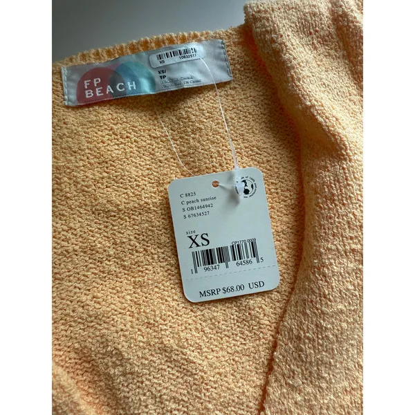 $68 new Free People Beach Poppy Sweater Mini Dress - Peach - XS - Image 7
