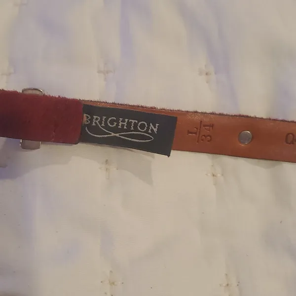 NWT Brighton Red Calf Hair Silver Hardware Belt Size 34 - Image 3