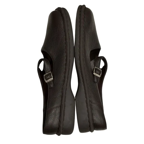 Sbicca Mary Jane Buckle Strap Shoes‎ 6.5 Brown Pebbled Leather Comfort Cottage - Image 9