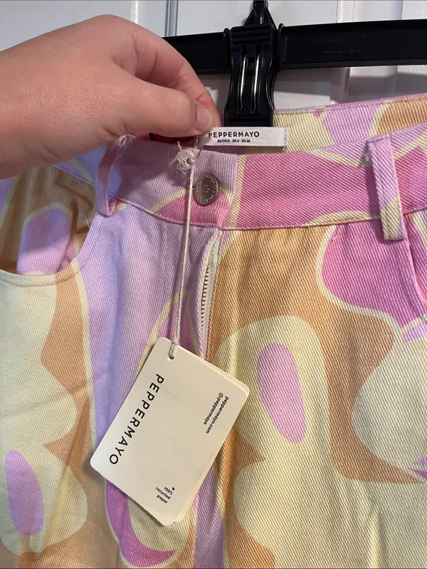 Dolls Kill Peppermayo Keep Your Heart Psychedelic Pants US Size 4 NWT - Image 7