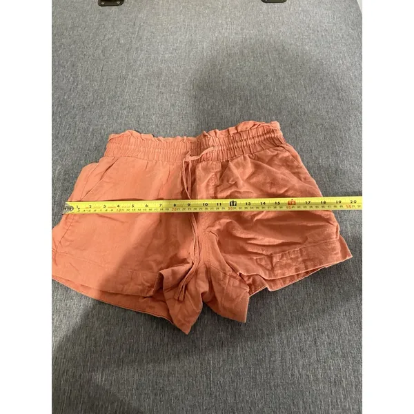 women's A New Day Orange linen blend shorts size small 3" inseam elastic waist - Image 3