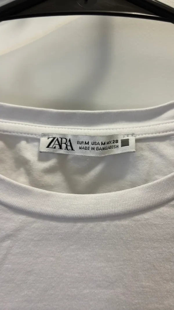 ZARA Baby Tee White Crop - Image 2