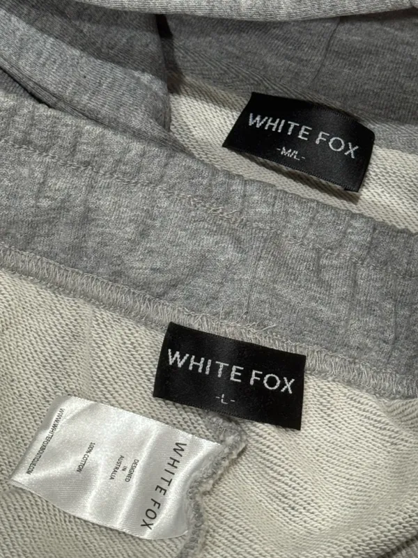 White Fox Lucky Thirteen Shaya Hoodie and Wide Leg Sweatpants Women’s Large - Image 6